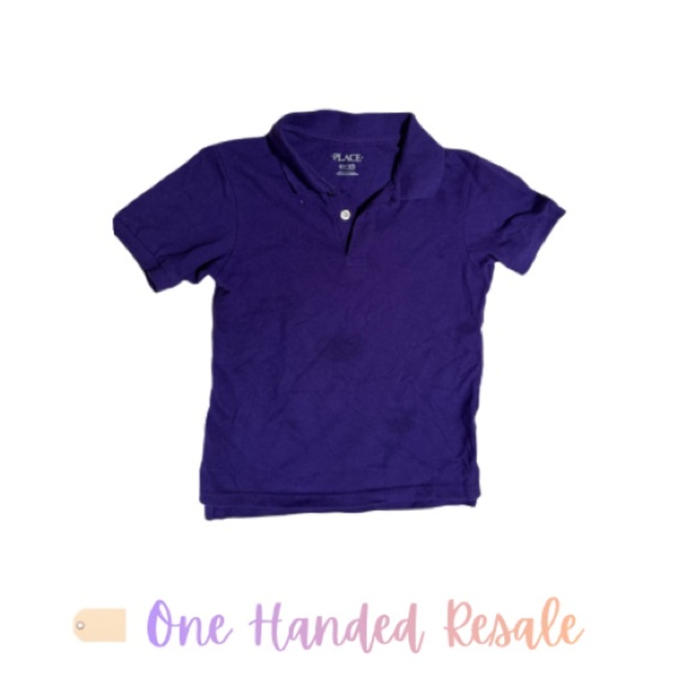👕 The Children’s Place Boys Deep Purple Collared Polo Kids S